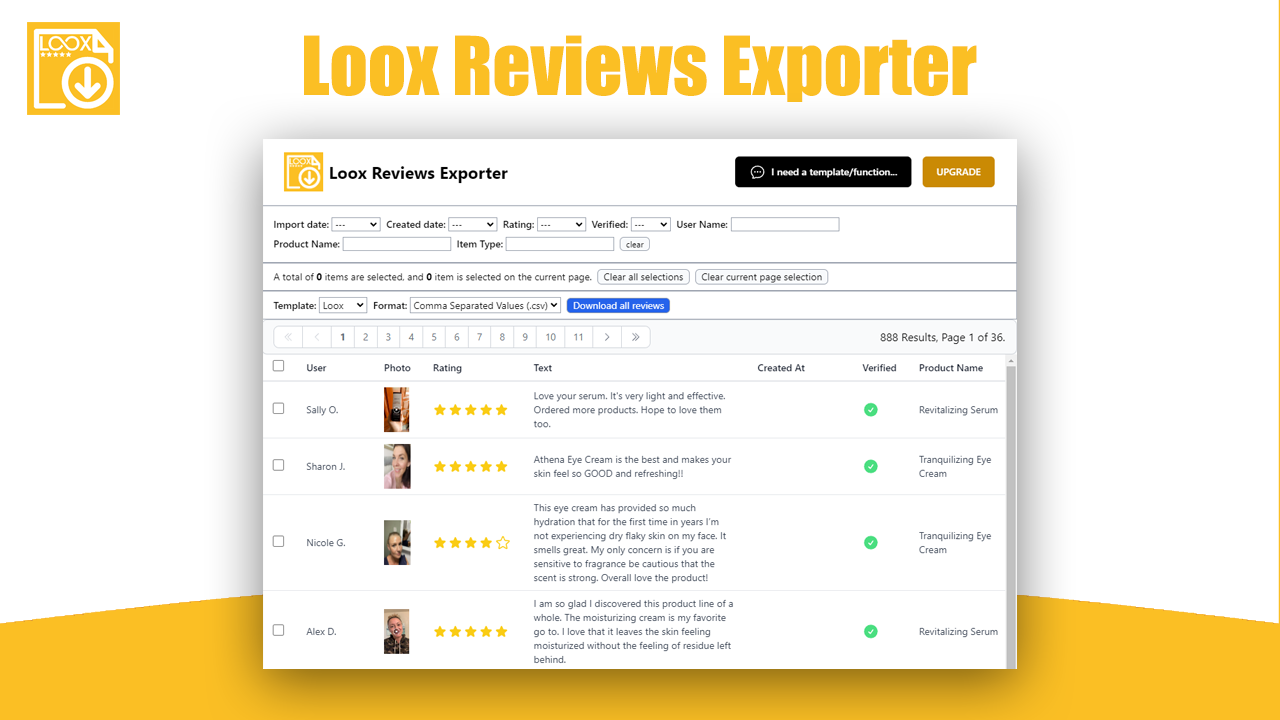 Loox Reviews Exporter Documentation